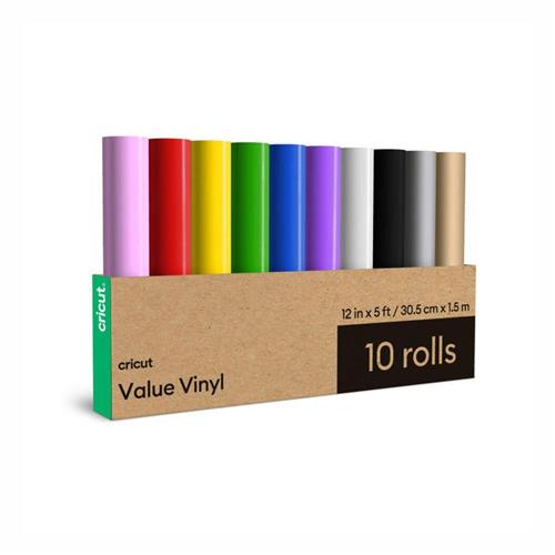  Cricut Value Vinil, Arco-íris - 30,5 cm x 1,52 m -  Perfeito para produção em alta escala
