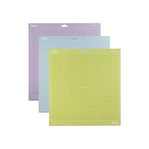 Bases de Corte Adesivas Cricut Maker e Explore, Kit Variado 3 Unidades, Aderência Leve, Padrão e Forte, Média 30×30 cm