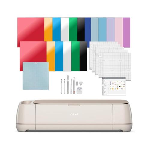 Kit Cricut Maker 4, Máquina de Corte Inteligente Seashell, com Acessórios e Materiais
