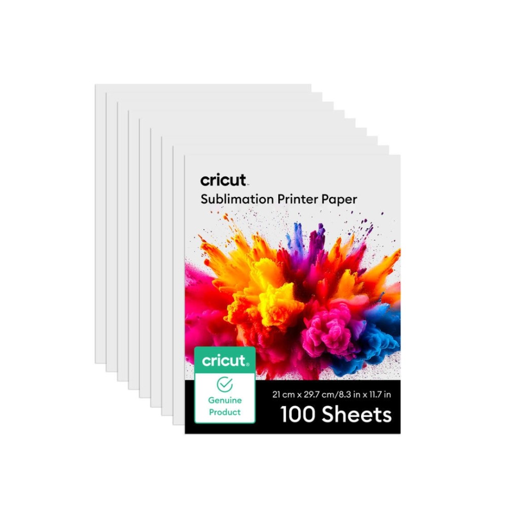 Papel para Sublimação Cricut, A4, 120 g/m², Branco, Pacote com 100 Folhas, 2012662