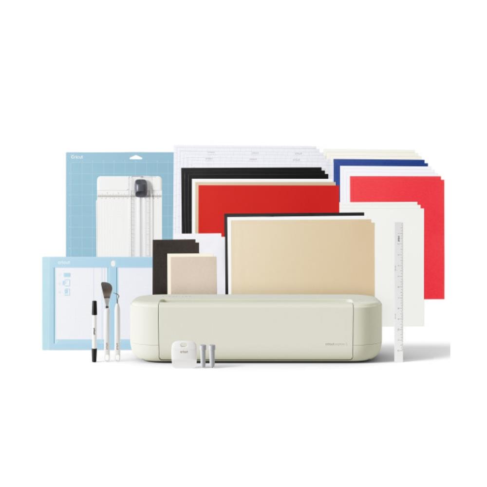 Cricut Explore 5 Kit Essencial - Máquina de Corte Inteligente 30,5 cm com Bluetooth , Corta Mais de 100 Materiais
