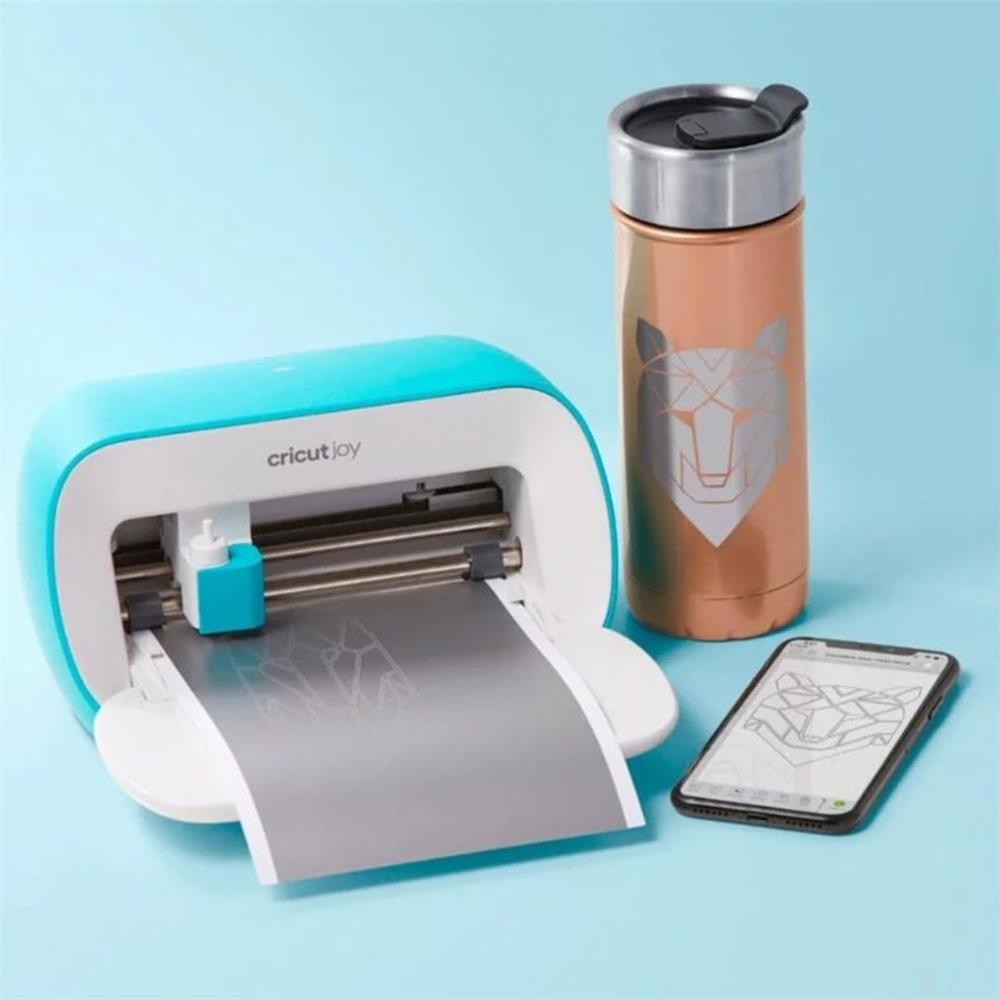 Cricut Joy Máquina de Corte Inteligente Portátil, Branco e Turquesa, Bluetooth, 110–220V, 13,9 cm de Largura de Corte