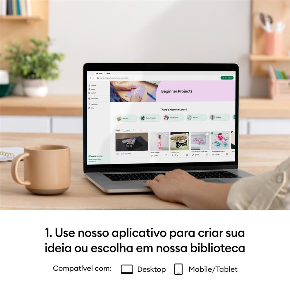 Cricut Maker Champagne, Máquina de Corte Inteligente, Original Bivolt.